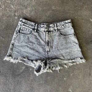 Black Acid Wash Grey Pacsun High Rise‎ Festival Shorts Size 26